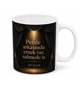Kişiye Özel Sahne Arkası Temalı Kupa Bardak İsimli Hediye