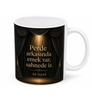 Kişiye Özel Sahne Arkası Temalı Kupa Bardak İsimli Hediye