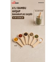 ByMyHand Ahşap Baharat Kaşığı 6'lı Set