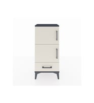 Arges Komodin 4 Raflı Tek Çekmeceli 2 Kapaklı 44x30x96 Antrasit-Aytaşı