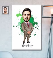 Kişiye Özel Öğretmen Karikatürlü  Ahşap Tablo 30x47 Bay-17