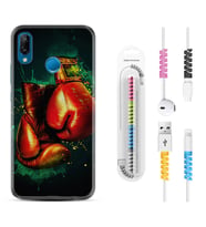 Huawei P20 Lite Mate 10 20 Lite Pro P40 Lite KılıfKablo Koruma Spiral Silikon Boks Eldiveni 1763