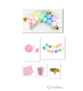 Makaron Balon Doğum Günü Seti