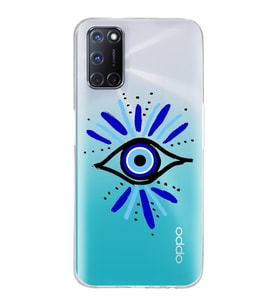 Oppo A52/A72/A92 Uyumlu Nazar Göz Desenli Şeffaf Telefon Kılıfı