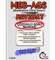 MEB AGS Mevzuat Çözümlü Soru Bankası Hoca Etkisi