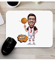 Basketbol Oyuncusu Sevgiliye Karikatürlü Mouse Pad