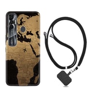Tecno Spark 6 6 Go 8C 8 Pro 7 7 Pro Kılıf Boyun Askılı Silikon Map Planet 1656