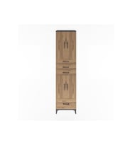 Hyperion Dolap 4 Raflı 4 Çekmeceli 4 Kapaklı 60x44x243 Antrasit-Çam
