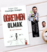BK Gift Kişiye Özel Erkek Kimya Öğretmeni Karikatürlü Ahşap Kitap Ayracı Ve Öğretmen Olmak Kitabı Hediye Seti-2