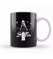 Die Hard Christmas Tree Silhouette Kupa Bardak Porselen