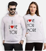 Tshirthane I Love You I Love More Sevgili Kombinleri Kapüşonlu Kombini (Tek Ürün Fiyatıdır.)