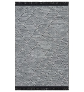 Makine Kaymaz Yıkanabilir Antrasit Geometrik Salon Halısı Mutfak Halısı Koridor Halısı Yolluk grey