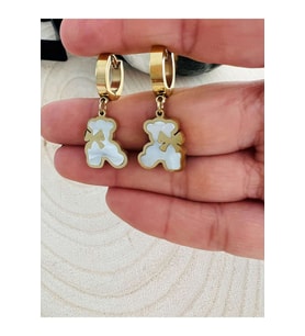 GOLD RENK AYICIK MODEL ÇELİK KÜPE ACR1439
