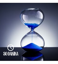30 Dakika Mavi Cam Kum Saati ( Yarım Saatlik Kum Saati)
