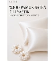 %100 Pamuk Saten 2'li Yastık Kılıfı 50x70 Zarf Kapanışlı