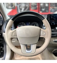 Renault Latitude 2011-2016  Araca Özel Direksiyon Kılıf 5D KRİSTAL KARBON NOKTA KREM