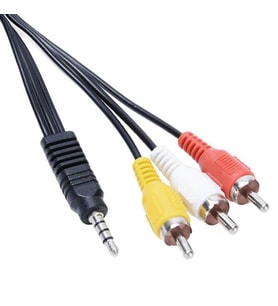 Ayt Uydu Alıcısı Av Kablo 3.5 Mm Stereo E 3 Rca Kablo 1,2 Metre Kısa Jack Aux Rca Kablosu