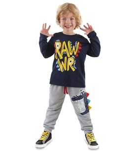 Rawr Erkek Çocuk T-shirt Pantolon Takım (Lacivert)