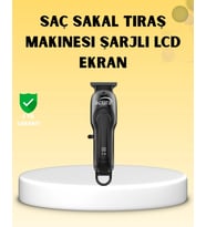 Profesyonel Tıraş Makinesi Lcd Ekranlı Turbo Mod Güçlü Motor