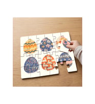 Renkli Paskalya Yumurtaları - Easter Tasarımlı 24 Parça Ahşap Çocuk Puzzle MPK0452