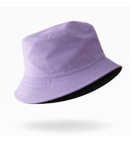 Perlotus Çift Taraflı Bucket Kova Balıkçı Şapka Unisex %100 Pamuklu Siyah İç Ast (Lila)