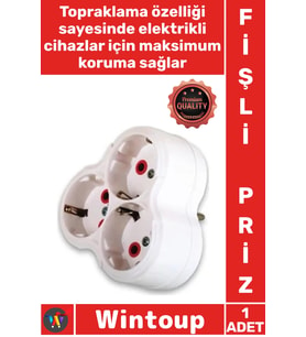 #Priz Kablosuz Çoklu Golyat Priz Emniyetli Dayanıklı Kompakt Şık Güvenli Ev Üçlü Topraklı Fişli Priz