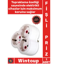 #Priz Kablosuz Çoklu Golyat Priz Emniyetli Dayanıklı Kompakt Şık Güvenli Ev Üçlü Topraklı Fişli Priz