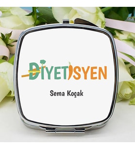 Kişiye Özel Diyetisyen Doktora Hediye Makyaj Aynası