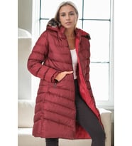 Dewberry Kadın %100 Polyester Kürklü Kapüşonlu Kaban Bordo Z9690 Katmanlı Kombin, Günlük Giyim, Şehir Stili