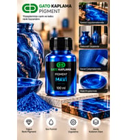 GATO Kaplama Solvent Bazlı Transparan Sıvı Pigment Boya 100 ml Mavi Yüzey Kaplama Renklendirici