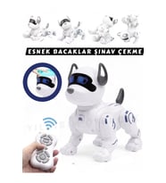 Robot Köpek Dans Eder Ninni Söyler Dokunmaya Duyarlı Kafa Sallama Müzikli Işıklı Havlamalı Yürüyen (Beyaz)