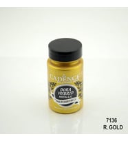 Cadence Dora Hybrid Metallic For Multisurfaces Her Yüzey İçin Akrilik Boya 90 ml. 7136 RICH GOLD 
