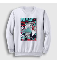 Presmono Unisex Beyaz Poster Anime Bleach Sweatshirt 128192tt (Beyaz)