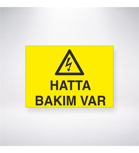 Hatta Bakım Var 21x28 Arkası Yapışkanlı Levha