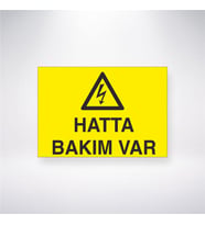 Hatta Bakım Var 21x28 Arkası Yapışkanlı Levha