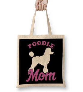 Poodle Mom Dog Lover Owner Gift Bez Çanta Uzun Saplı