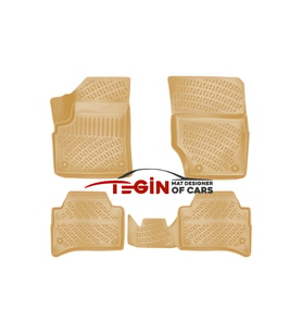 Volkswagen Touareg 2002 3D Havuzlu Paspas Bej