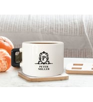 BK Gift Kişiye Özel İsimli Siyah Kulplu Çay & Kahve Fincanı-18, Arkadaşa Hediye, Sevgiliye Hediye