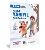 1. Sınıf 4x4’lük Yarıyıl Tatil Serüveni – Bilişsel Etkinlikler 2025 (Çok Renkli)