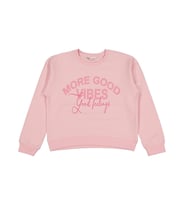 Civil Girls More Good Vibes Baskılı 10-13 Yaş Sweatshirt - Pudra