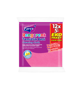 Rengarenk 5'li Temizlik Bezi Onikili Paket