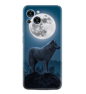 Reeder S23 Max Pro Kılıf Resimli Desenli Silikon Platinium Series Moon Wolf 1820