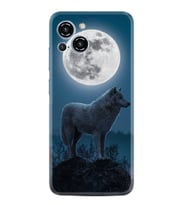Reeder S23 Max Pro Kılıf Resimli Desenli Silikon Platinium Series Moon Wolf 1820