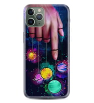 Apple iPhone 11 12 13 14 Pro Max Kılıf Desemli Silikon Finger planet 1740