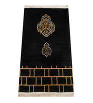 Kabe Desenli Ultra Plus Siyah Şönil Seccade 3 (Karışık)