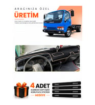 ISUZU NKR WIDE (1997-2005) Uyumlu Torpido Koruma Örtüsü Oto Kılıfı - Siyah Bej