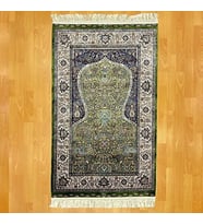 Klasik Osmanlı Desenli Mihraplı İpek Seccade