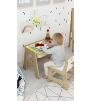 Fida Montessori Çocuk Masa Sandalye Takımı Ahşap Aktivite Masası