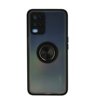 Oppo A54 4g Kılıf Montreal Yüzüklü Silikon Kapak - Siyah