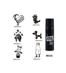 Çocuksu Modeller Spray Tattoo Geçici Dövme Yapma Seti Sprey Dövme Kiti